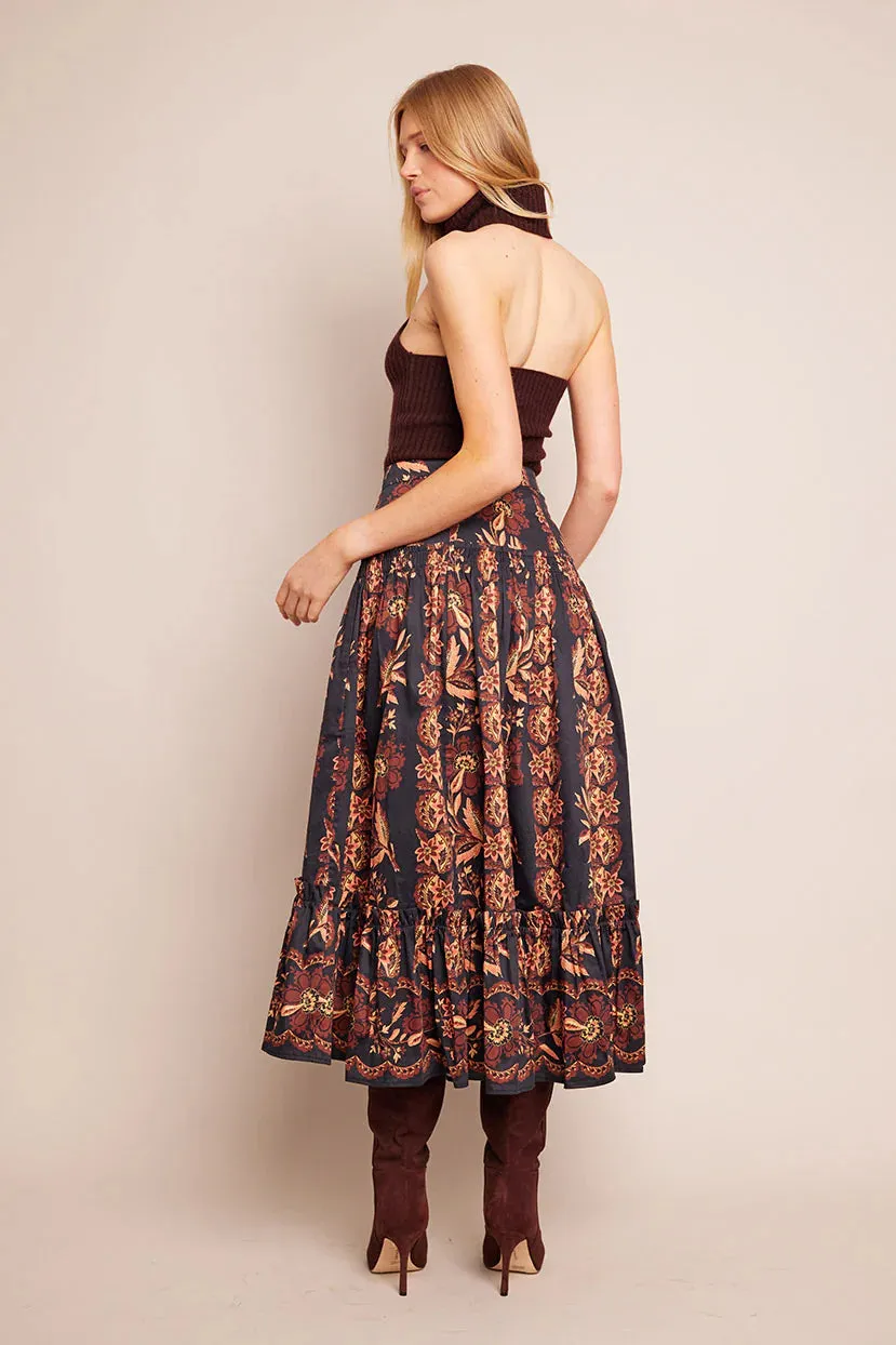 203 Tisbury floral print skirt