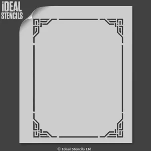 Art Deco frame stencil