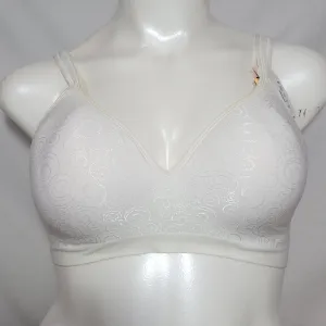 Bali 3463 Comfort Revolution Wire Free Bra 40B White Swirl NEW WITH TAGS