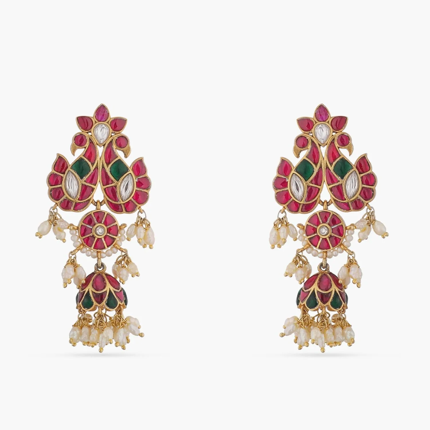 Barkha Kempu Silver Earrings