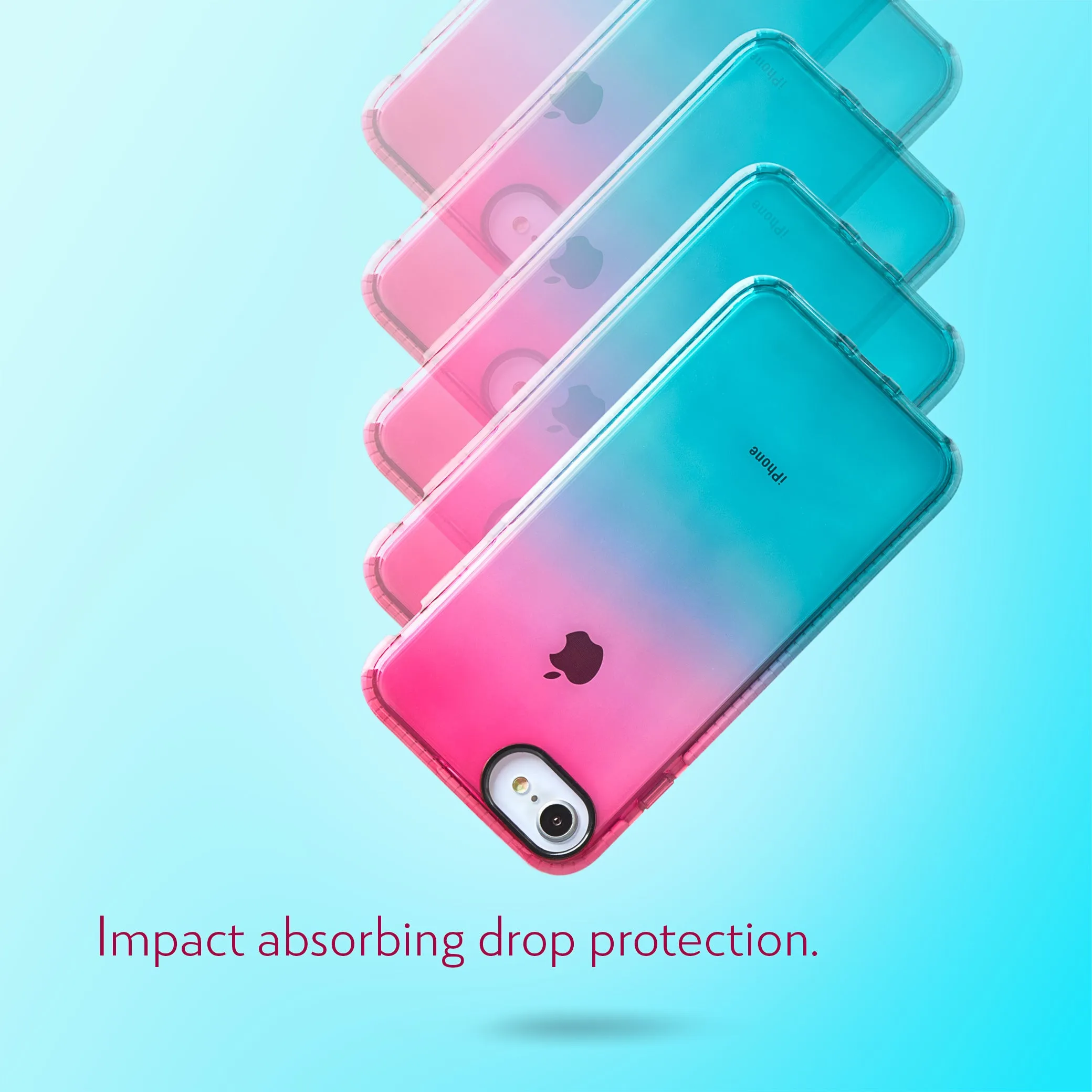 Barrier Case for iPhone SE, iPhone 8 & iPhone 7 - Blue n Pink Gradient Sunset