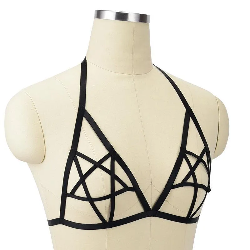 Black Star Open Cup Bra