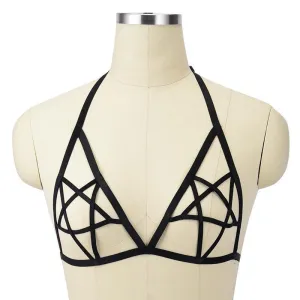 Black Star Open Cup Bra