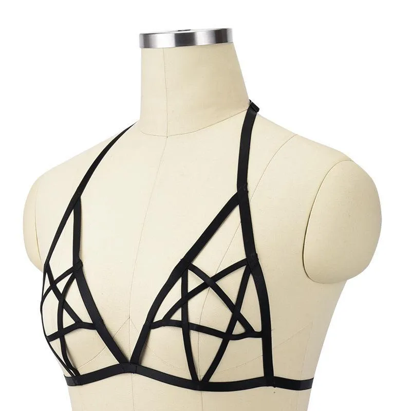 Black Star Open Cup Bra