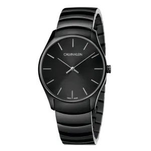 Calvin Klein K4D21441 Classic Too Quartz Black Dial Unisex Watch