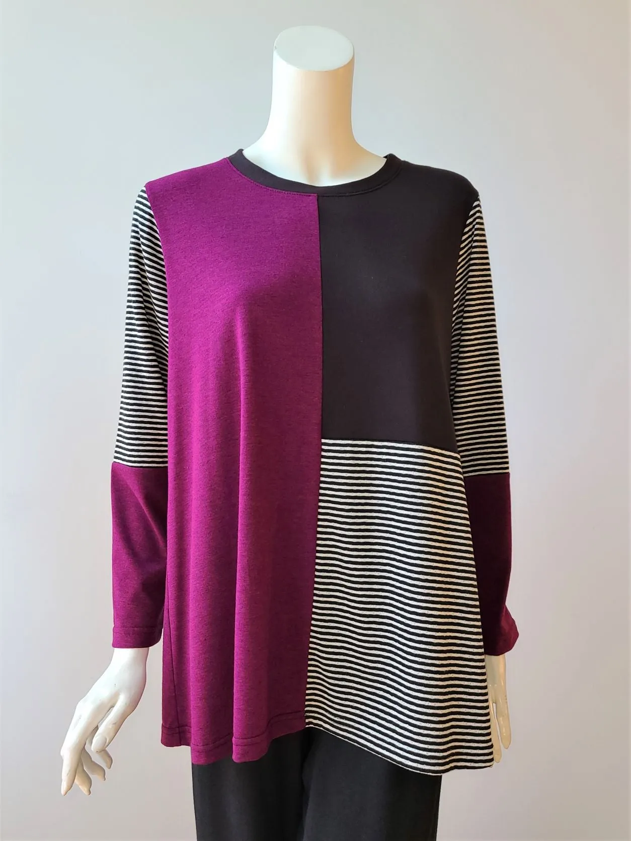 Christopher Calvin Mix Knit Tee Fuchsia 1641