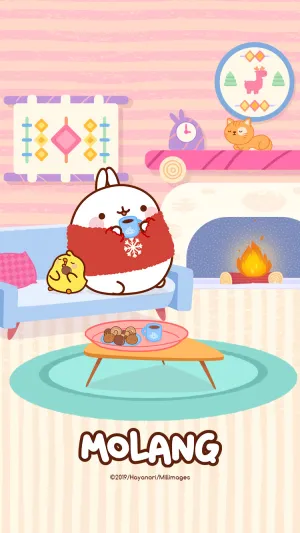 Cozy Wallpaper of Molang