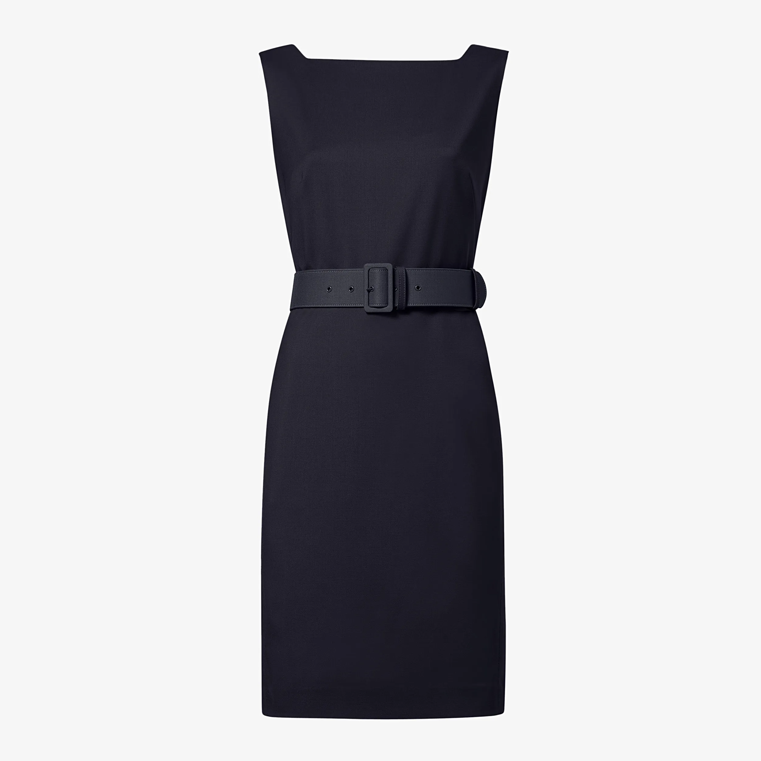 Cynthia Dress - Washable Wool Twill :: Dark Navy