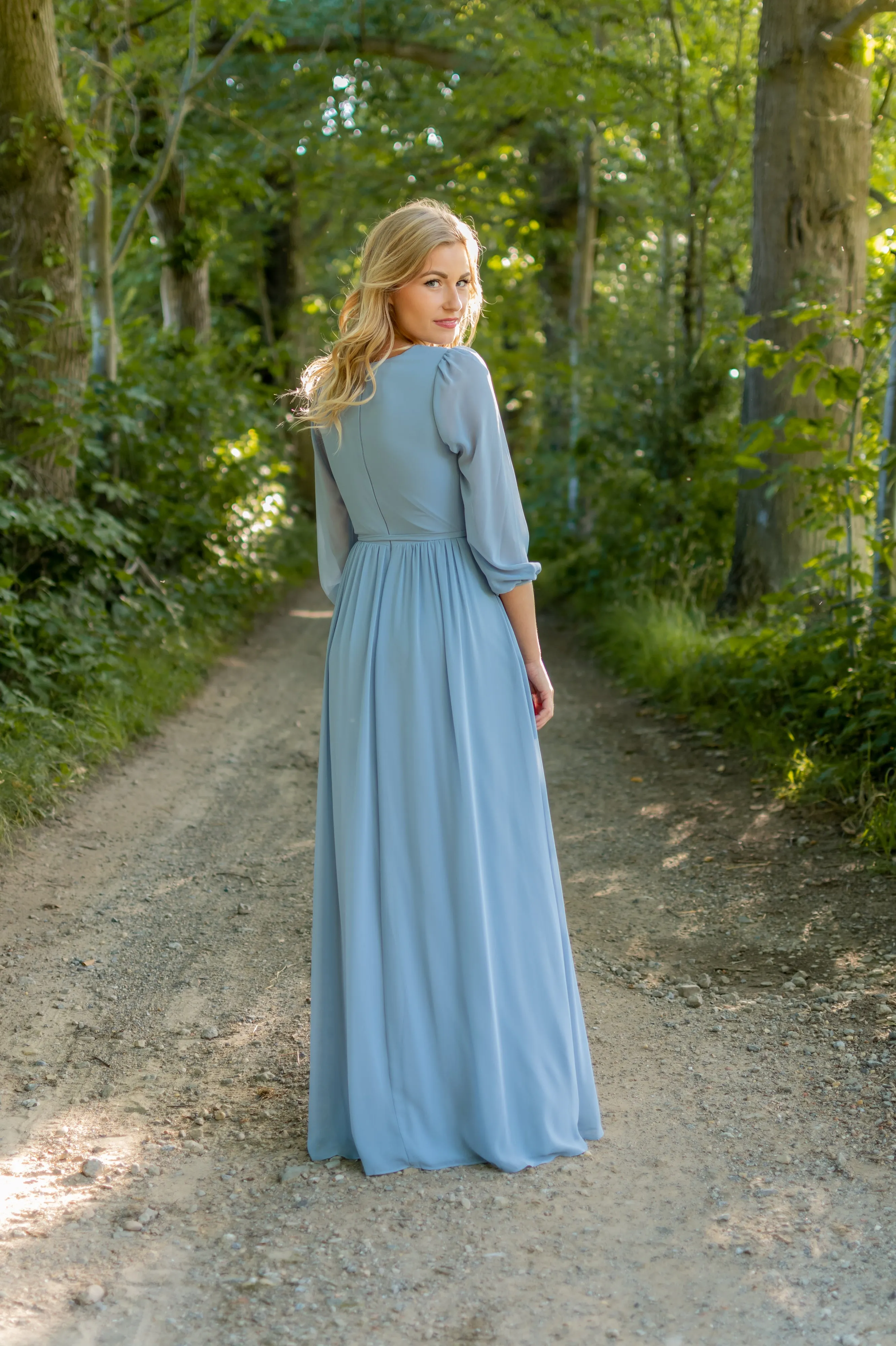 Dashing Dress - Dusty Pastel Blue