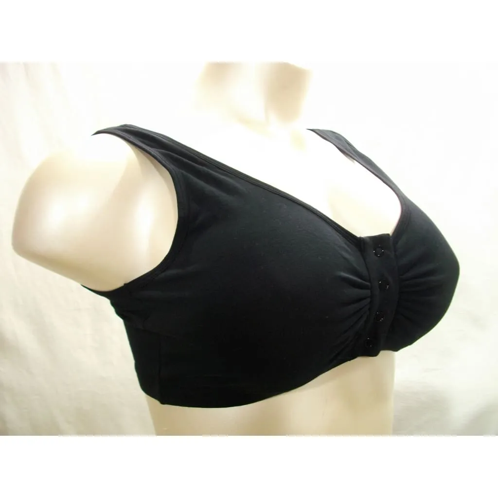 Dream Products 81455 95% Cotton Wire Free Front Snap Close Sleep Bra XL 42-44