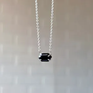 Emerson Black Garnet Necklace in Silver