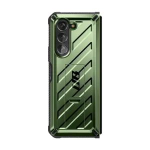 Galaxy Z Fold5 Unicorn Beetle Kickstand Case with Screen Protector-Dark Green