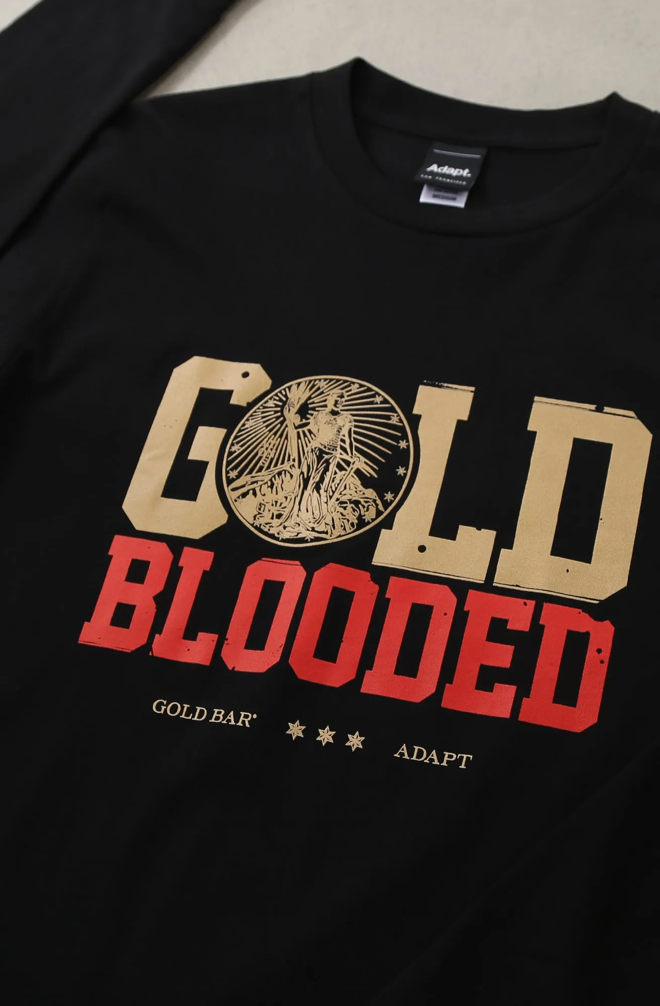 Gold Bar® X Adapt :: Gold Blooded Spirits II (Men's Black Long Sleeve Tee)