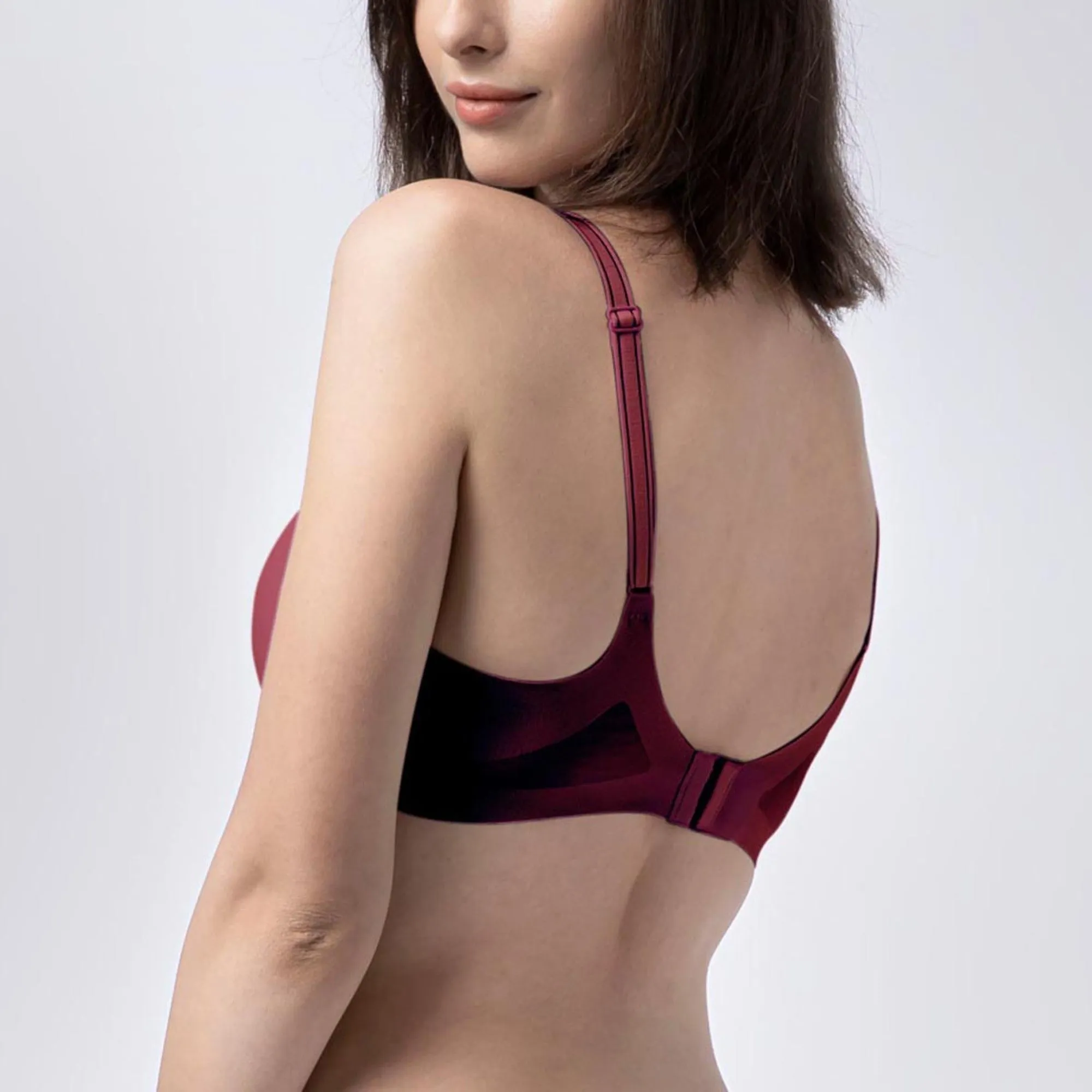 Invisible Lightmesh Extra Skin™Easy Fit Bralette - New Burgundy