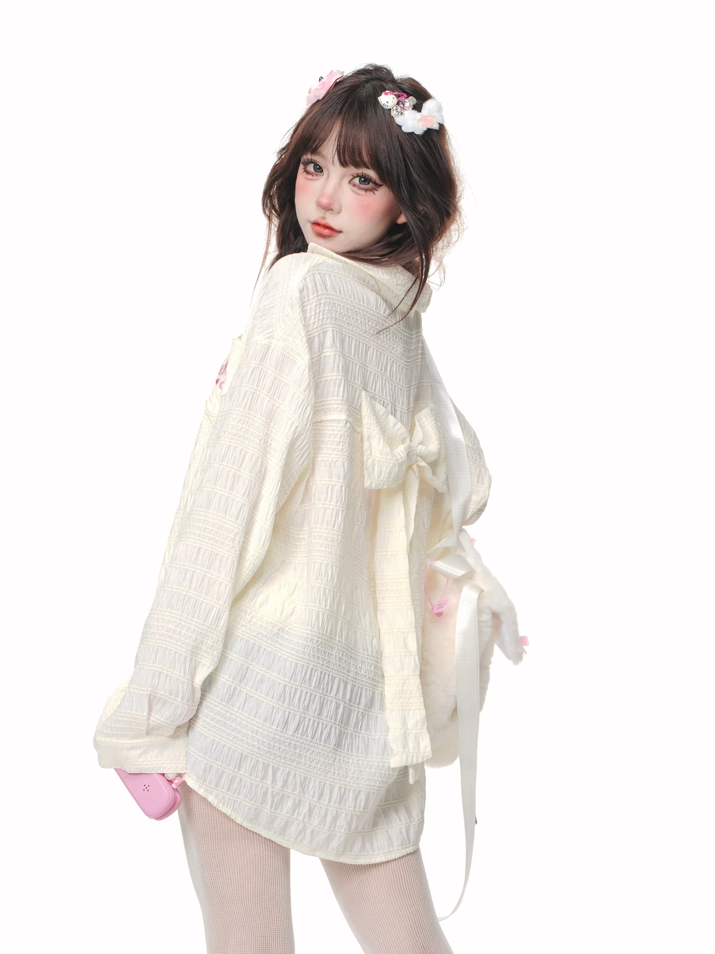 kellykitty Sweet Heart Transparent Shirt Jacket