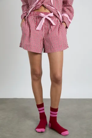 krissy pj boxer - red stripe