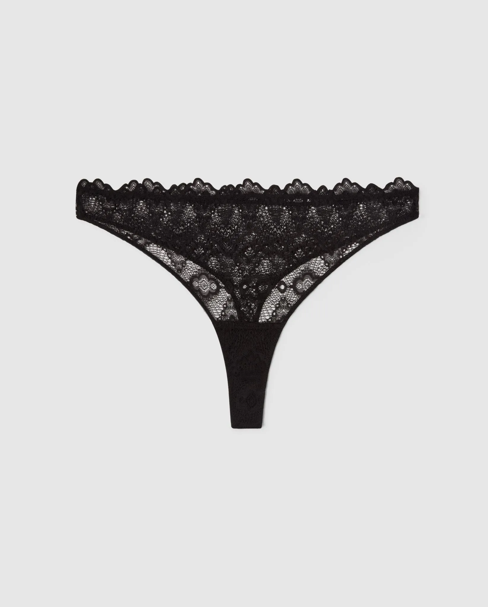 Lace Thong Black