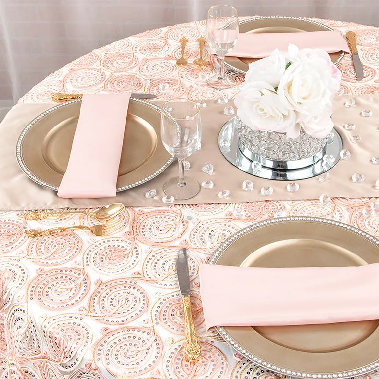 Lamour Satin Table Runner - Champagne