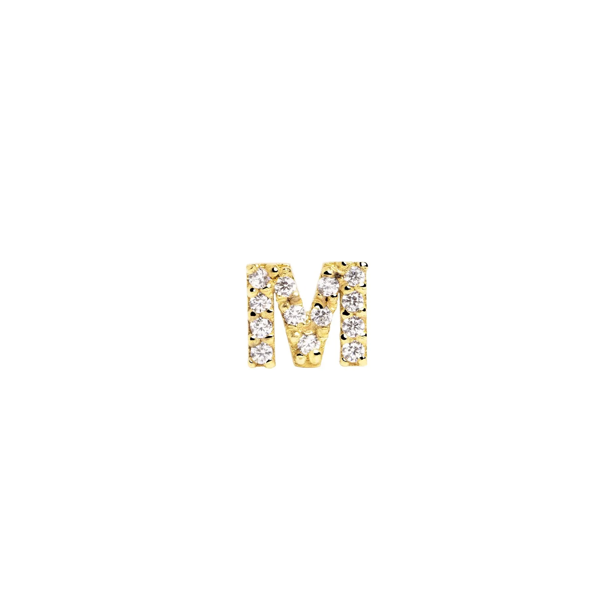 Letter Sparks Gold Single Earring