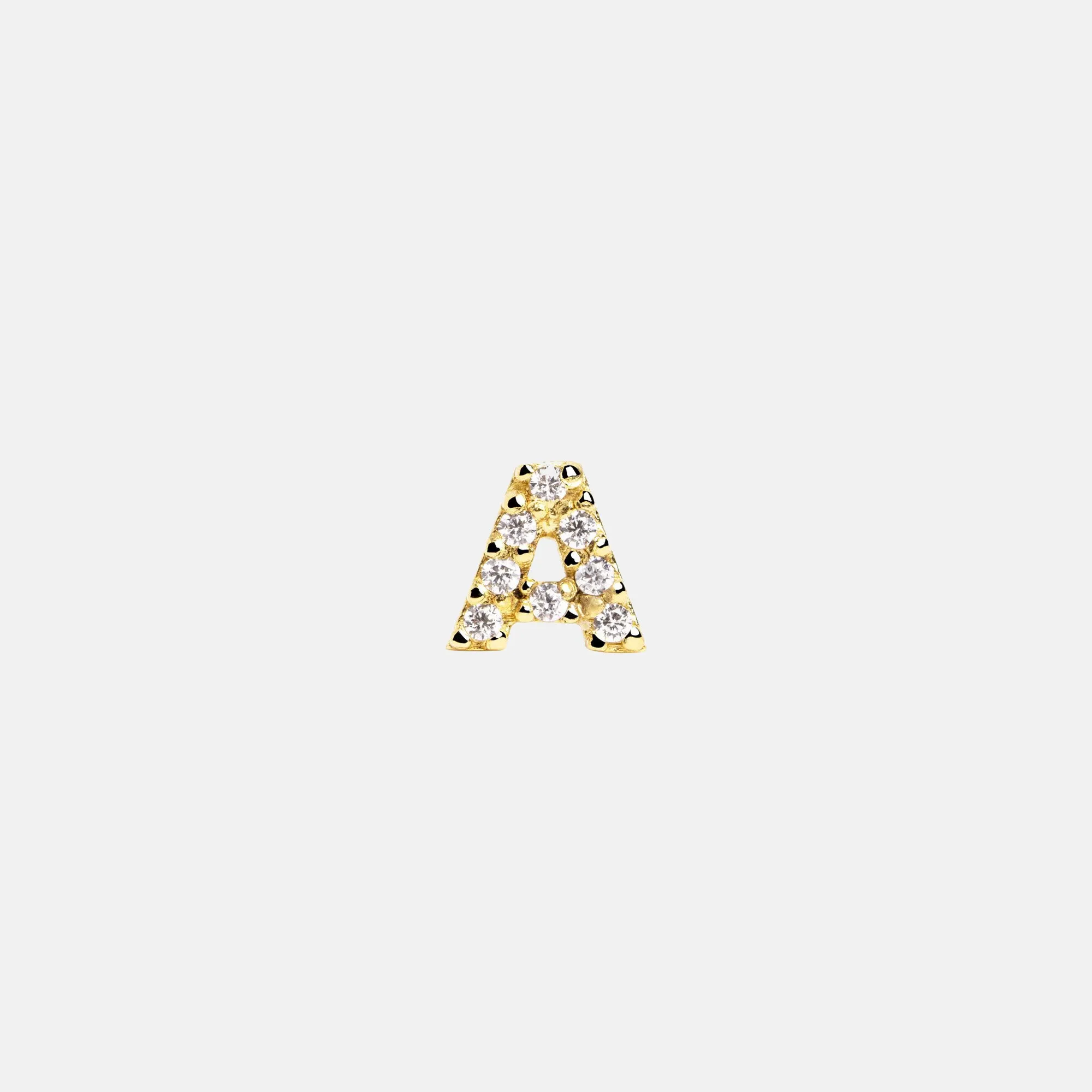 Letter Sparks Gold Single Earring