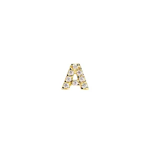 Letter Sparks Gold Single Earring