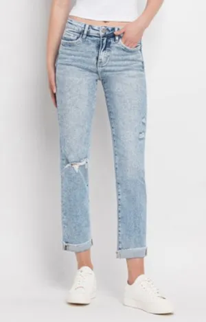 Lovervet High Rise Cropped Straight Jean