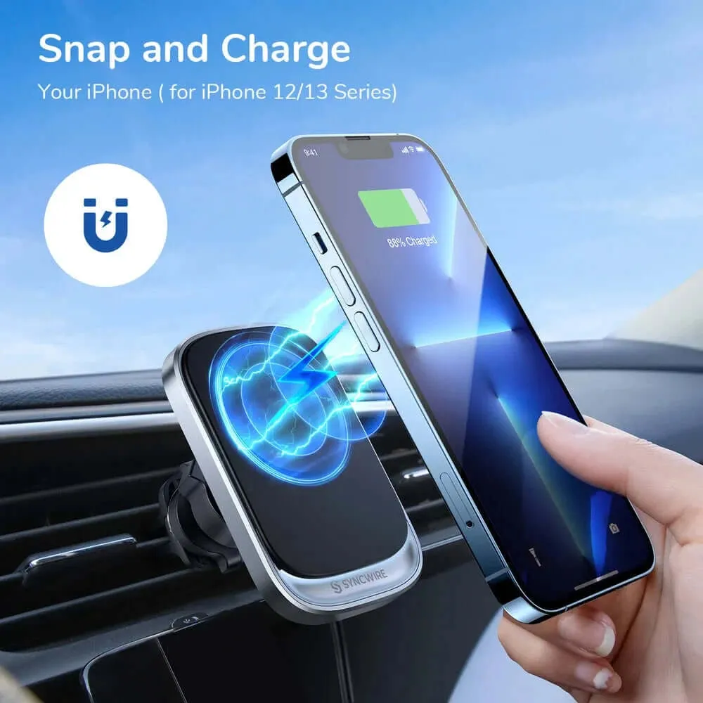 Magnetic Wireless Car Charger & Phone Mount