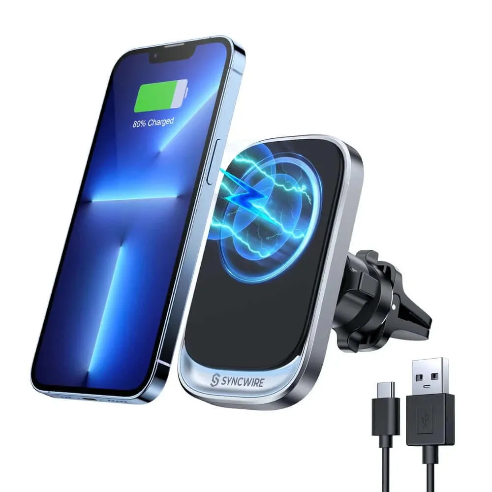 Magnetic Wireless Car Charger & Phone Mount