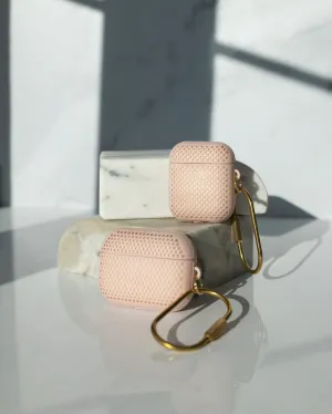 Mesh Matte Pink Airpod Case