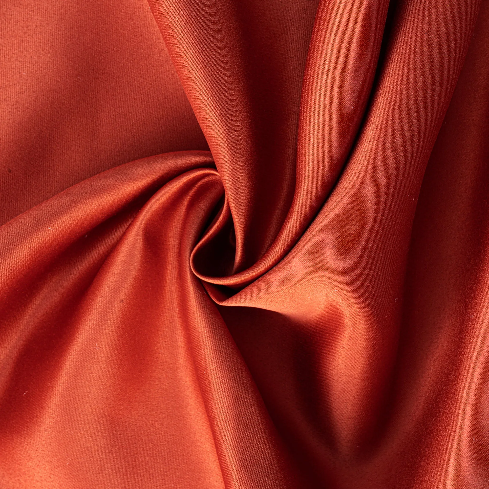 Satin 120" Round Tablecloth - Rust