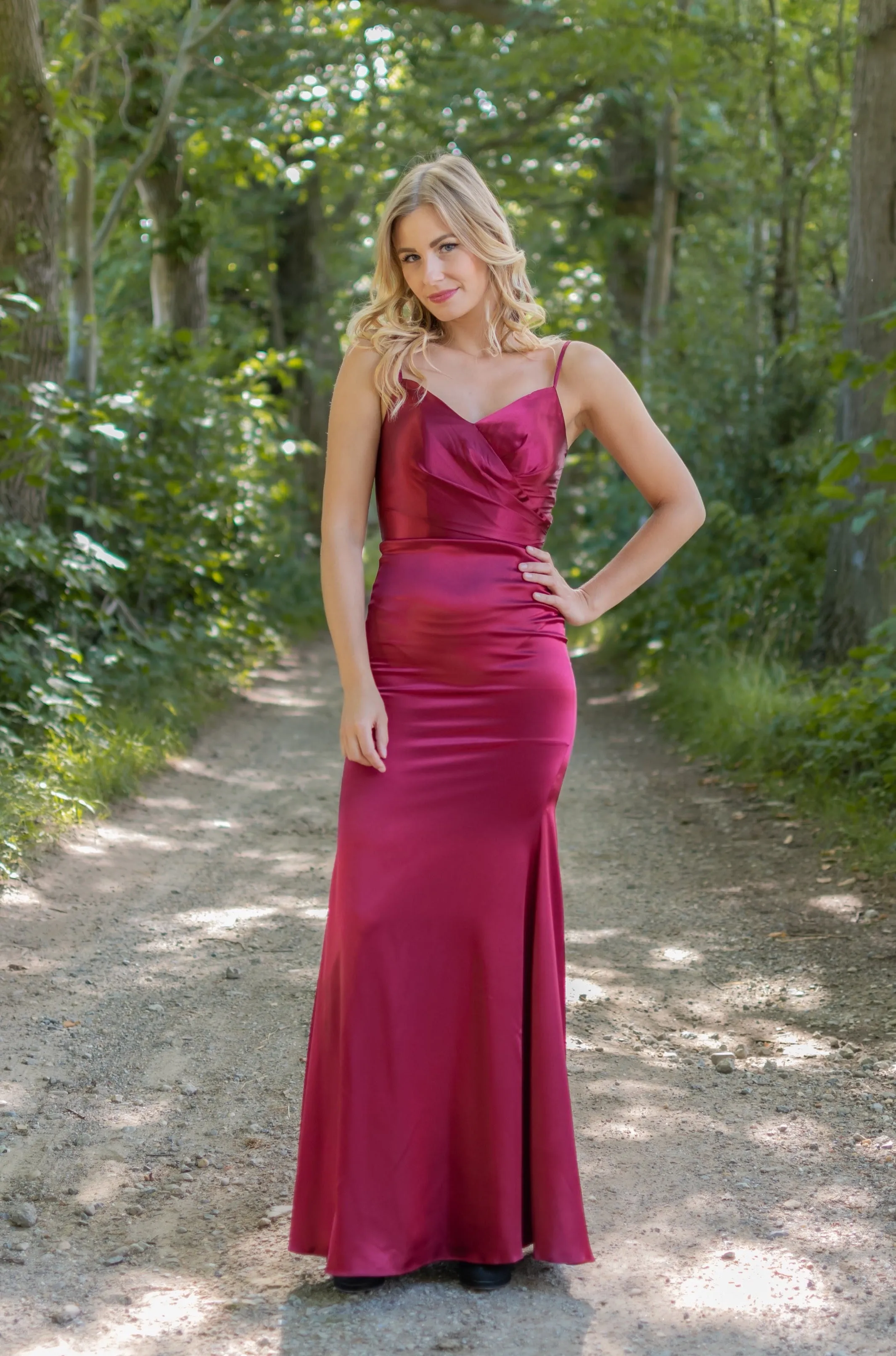 Special Occasion Dress - Wine Red