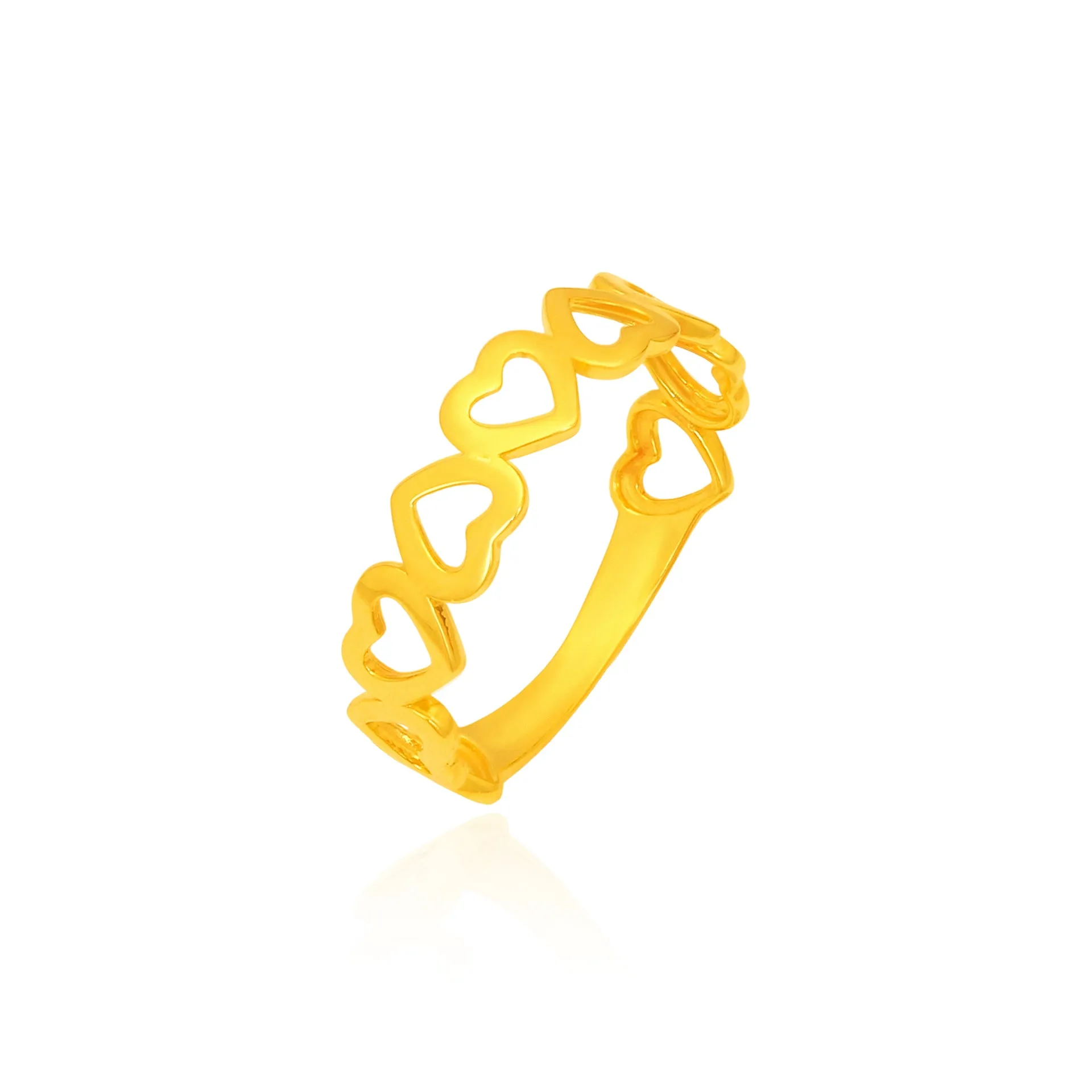 TAKA Jewellery 916 Gold Ring Hearts