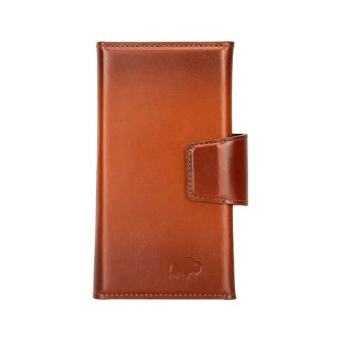 Tudor iPhone 15 Pro Wallet Case, Burnished Tan