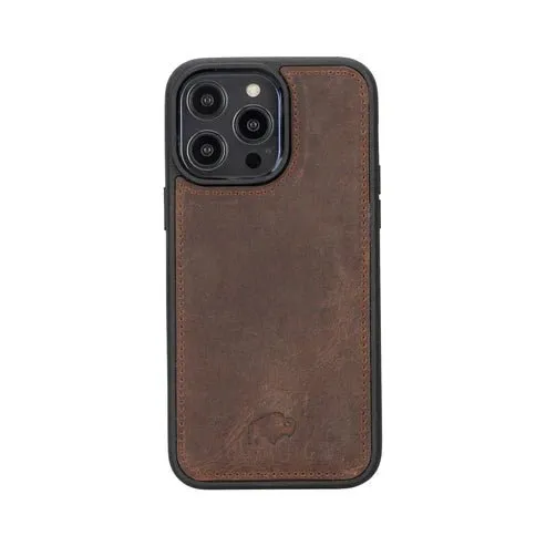 Tudor iPhone 16 Pro Max Wallet Case, Distressed Coffee