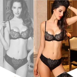 Ultra Thin Lace Bra Set