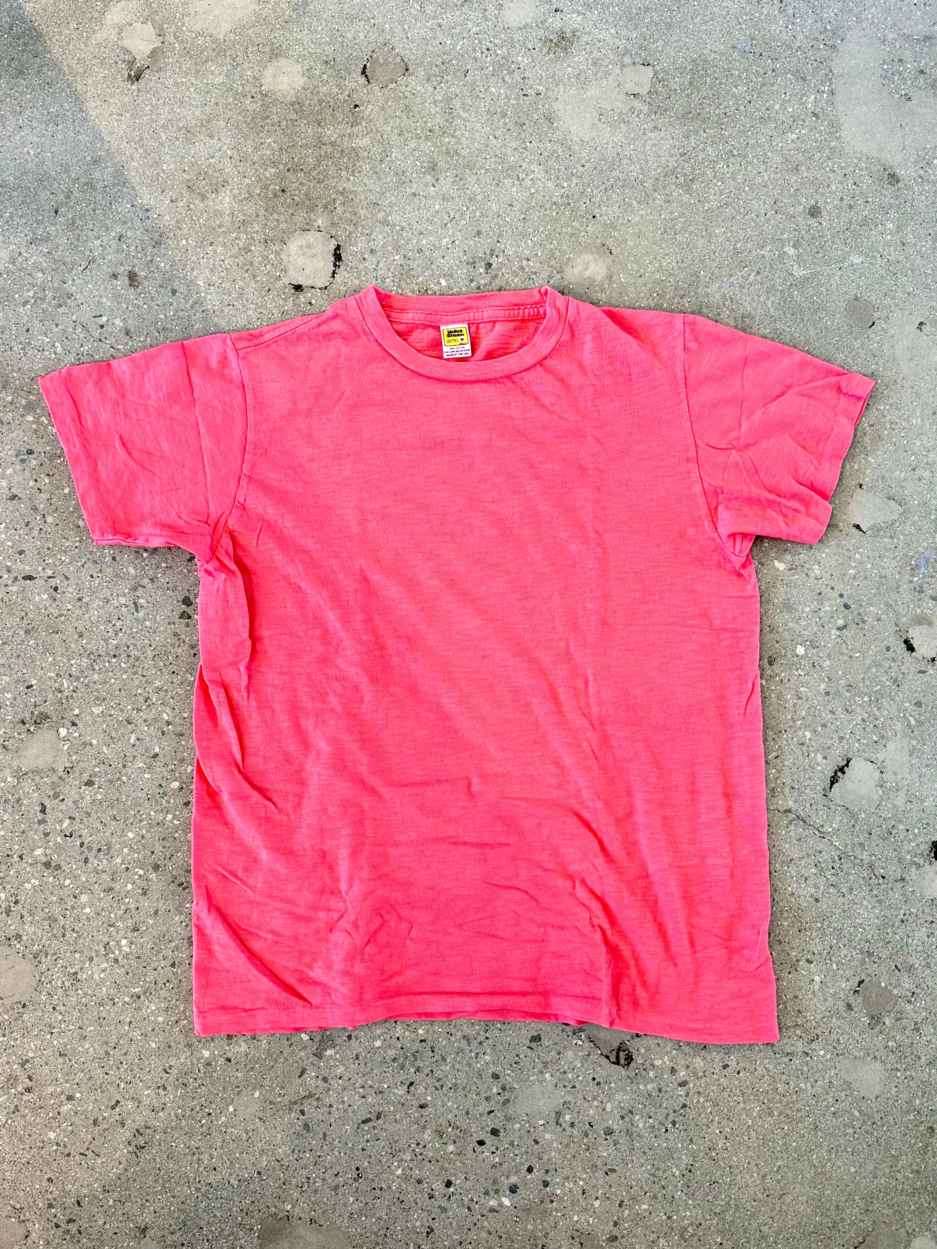 Velva Sheen Neon Pink Raspberry Rolled T-Shirt