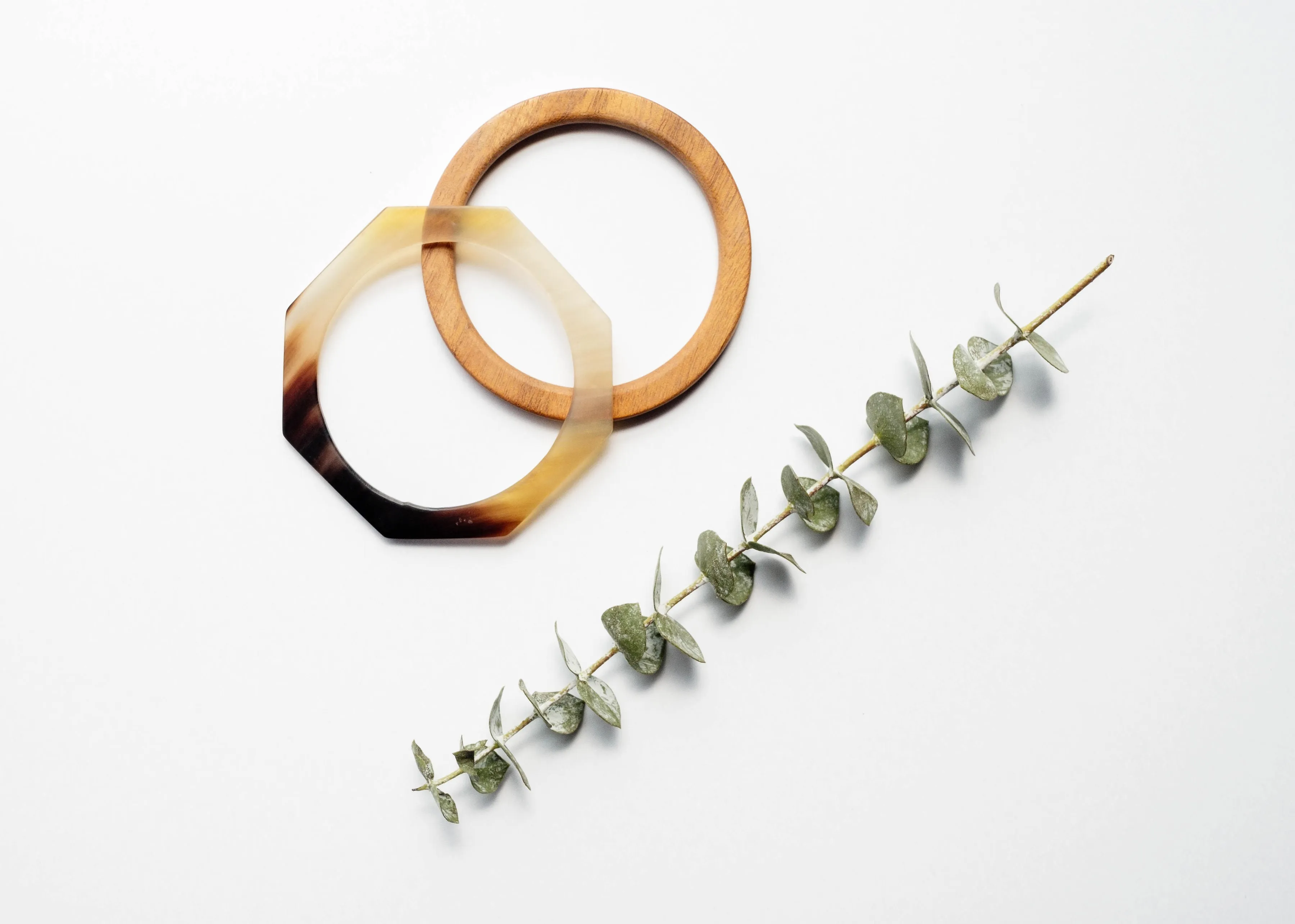 Wood and Horn Bracelet Set