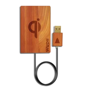 Wooden Credit Card Qi Wireless Fast Charger