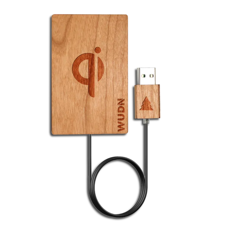 Wooden Credit Card Qi Wireless Fast Charger