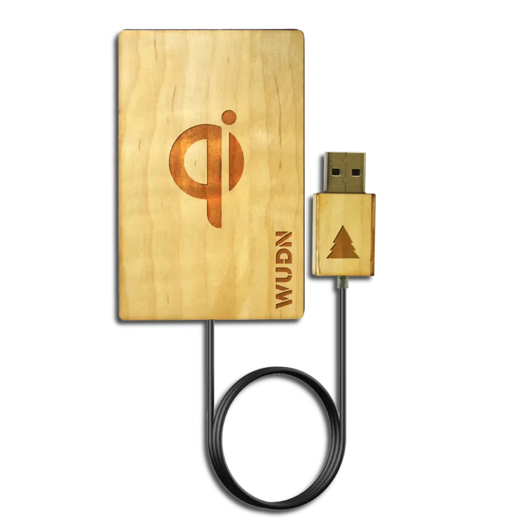 Wooden Credit Card Qi Wireless Fast Charger