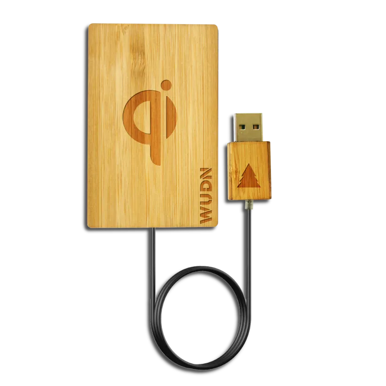 Wooden Credit Card Qi Wireless Fast Charger